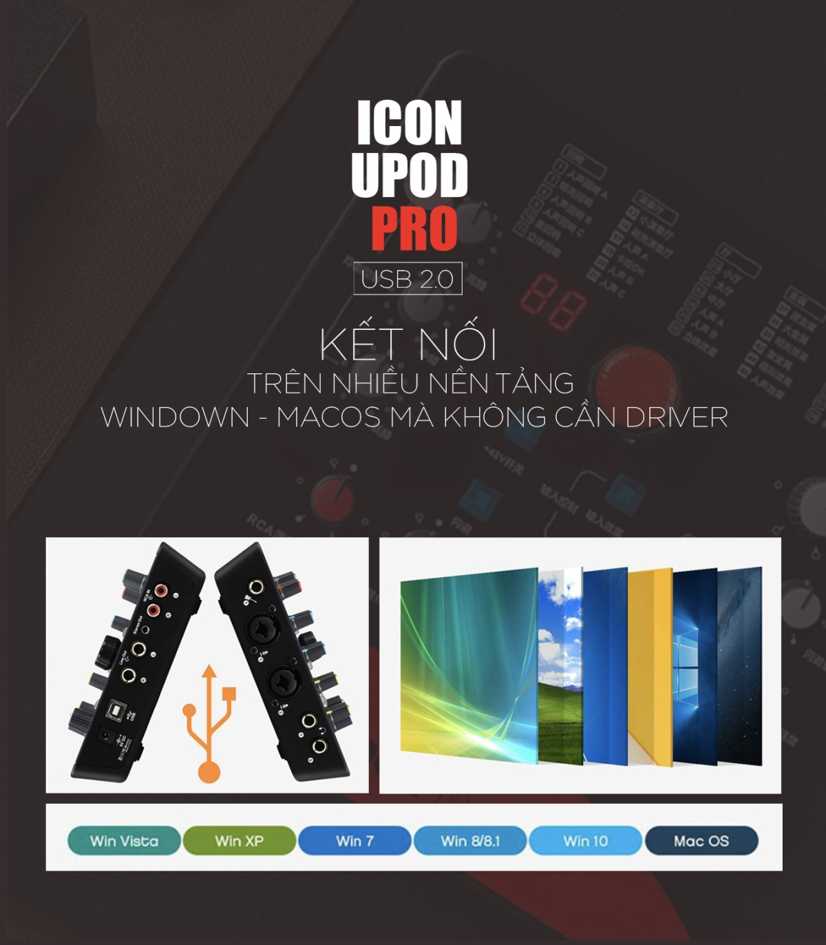 Sound card livestream Icon Upod Pro, hát thu âm karaoke chuyên nghiệp