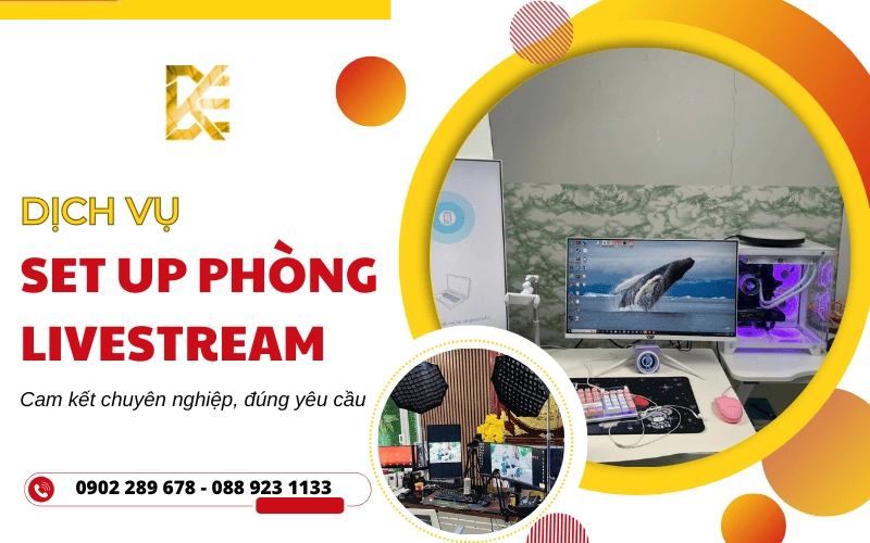 setup phòng livestream cho khách