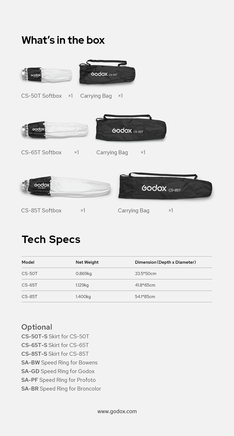 Softbox Cau Godox Cs 65t Cs 85t 13