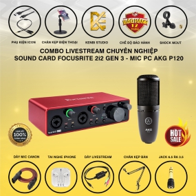                          Combo Focusrite 2i2 Gen 3 Và Micro AKG P120                       