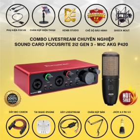                          Combo Focusrite 2i2 gen 3  Và Micro AKG P420                       