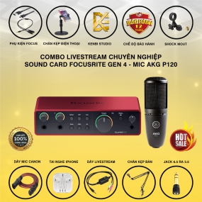                          Combo Focusrite 2i2 Gen 4  Và Micro AKG P120                       