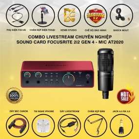                          Combo Focusrite 2i2 Gen 4  Và Micro At2020                       