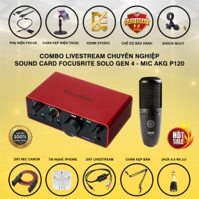                         Combo Focusrite Solo Gen 4  Và Micro AKG P120                       
