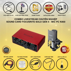                          Combo Focusrite Solo Gen 4  Và Micro Takstar Pc K850                       