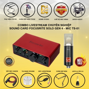                          Combo Focusrite Solo Gen 4  Và Micro TS-01 ( Míc Tina Hồ)                       