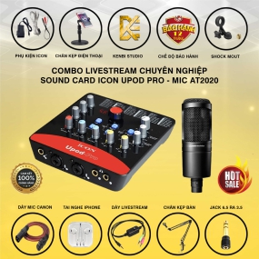                          Combo  Icon Upod Pro và Micro Thu Âm AT2020                       