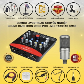                          Combo Icon Upod Pro và Micro Takstar SM8B Thu Âm                       