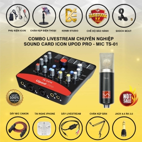                          Combo Sound card Icon Upod và Micro TS-01 ( MIC TINA HO)                       