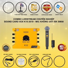                          Combo K10 Và Micro ISK SM58 1 Micro Hat live chuyên nghiệp                       
