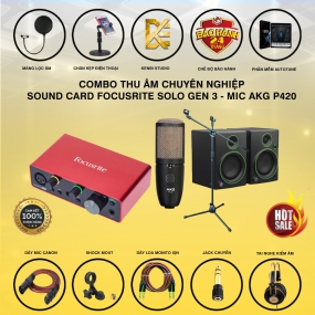                          COMBO THU ÂM FOCUSRITE SOLO GEN 3 VÀ MIC AKG P420                       