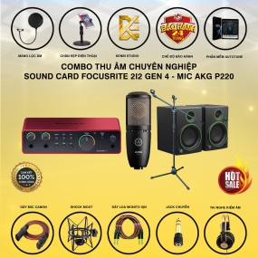                          COMBO THU ÂM FOCUSRITE SOLO GEN 4 VÀ MIC AKG P220                       