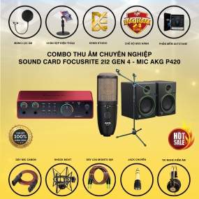                          COMBO THU ÂM FOCUSRITE 2I2 GEN 4 VÀ MIC AKG P420                       