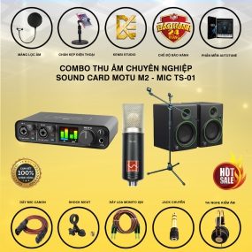                          COMBO THU ÂM SOUND CARD MOTU M2 VÀ MIC TS-01                       