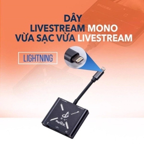                          Bộ chuyển đổi Livestream Cổng Lightning Đa năng (Vừa Sạc Vừa Live)                       
