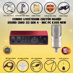                          Combo Focus 2i2 Gen 4 Mic PC K200                        