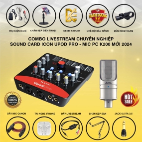                          Combo icon upod pro và mic tarkstar pc k200 phiên bản mới nhất 2024                       
