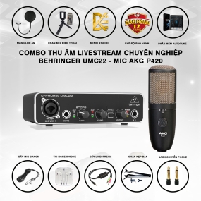                         COMBO THU ÂM BEHRINGER VÀ MIC AKG P420                       