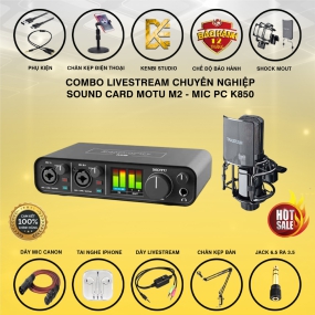                          Combo sound card Motu M2 - mic tarkstar PC K850                       