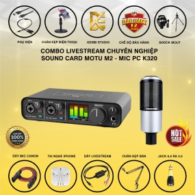                          Combo sound card Motu M2 - mic tarkstar PC K320                       