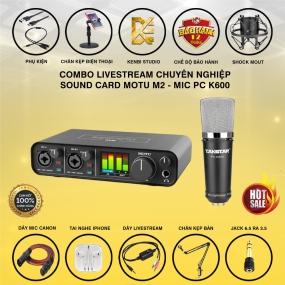                          Combo sound card Motu M2 - mic tasktar PC K600                       