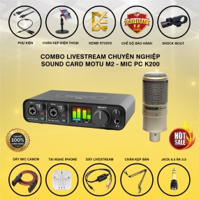                          Combo sound card Motu M2 - mic taskstar PC K200                       