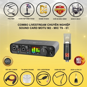                          Combo sound card Motu M2 - mic TS - 01 (Mic Tina Ho)                       