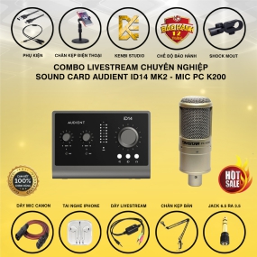                          Combo sound card Audient ID14 MK2 - mic tarkstar PC K200                       