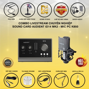                          Combo sound card Audient ID14 MK2 - mic tarkstar PC K850                       