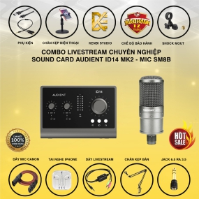                          Combo sound card Audient ID14 MK2 - mic SM8B                       