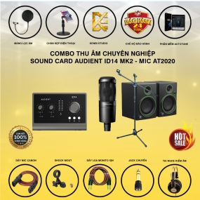                          COMBO THU ÂM SOUND CARD AUDIENT ID 14 MK2 VÀ MIC AT2020                       