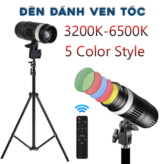 Combo LED chiếu điểm spot light YM-80 zoom led bicolor 2700K-6500K kèm chân đèn