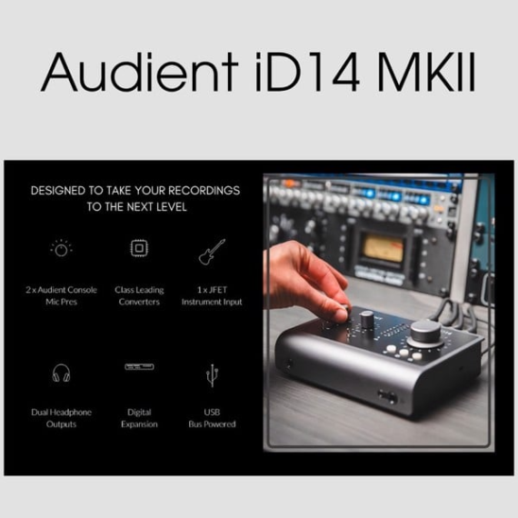 Sound Card Audient iD14 MKII - Sound Card Thu Âm Cao Cấp