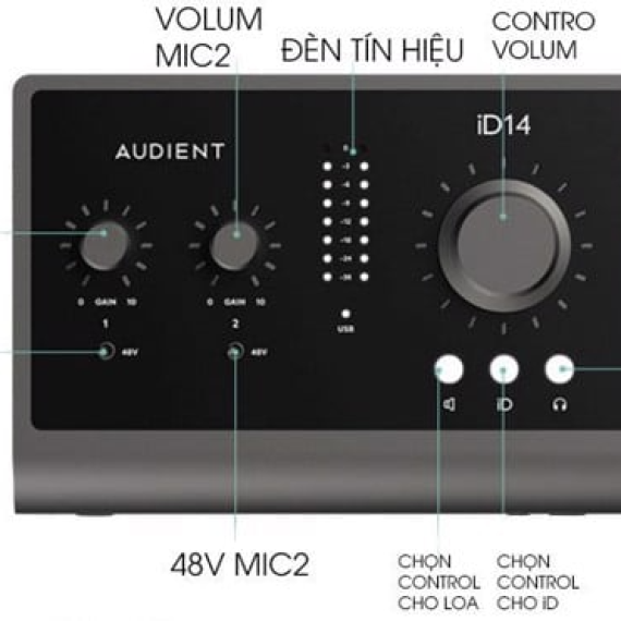 Sound Card Audient iD14 MKII - Sound Card Thu Âm Cao Cấp