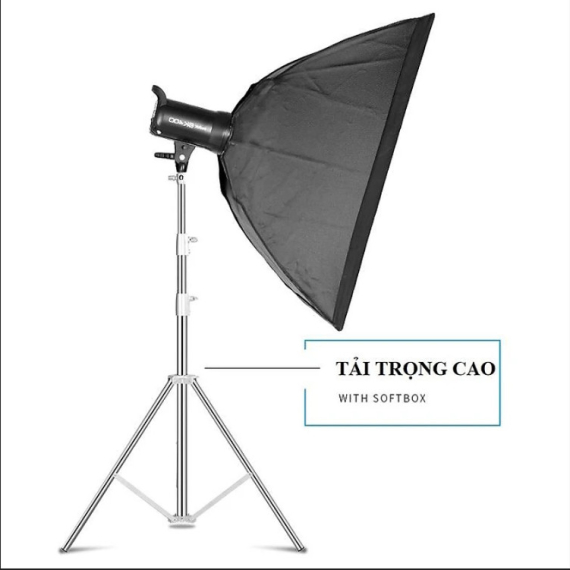 Chân Đèn Inox 2.8M Tải Trọng Cao, Chân Chuyên Dùng Trong Studio, Chân Đầu Ren 1/4&3/8