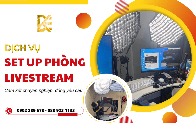 setup phòng livestream cho khách