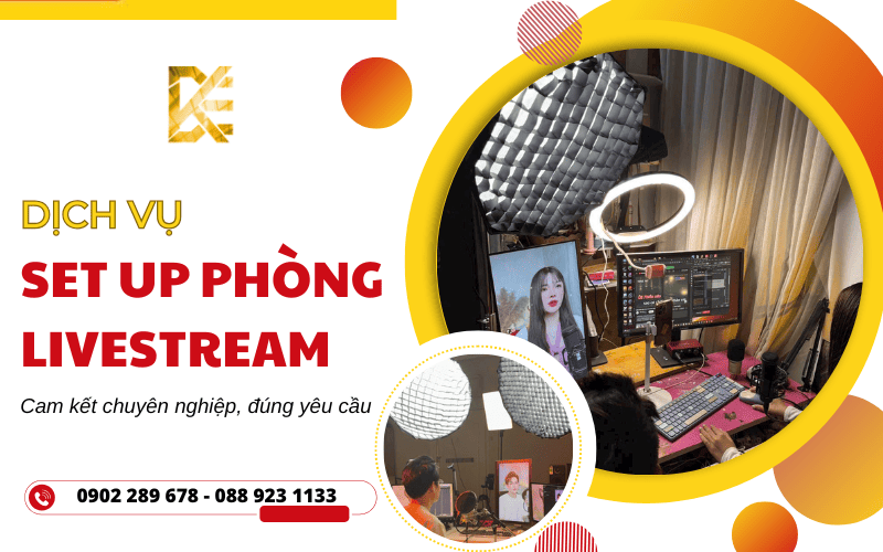 setup phòng livestream cho khách