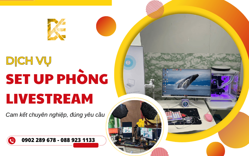 setup phòng livestream cho khách