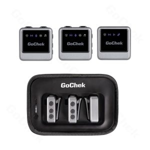 Mic thu âm không dây GoChek Ultra Plus D cho máy ảnh và điện thoại - Bộ 2 mic có hộp sạc