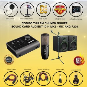 COMBO THU ÂM SOUND CARD AUDIENT ID 14 MK2 VÀ MIC AKG P220