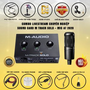 Combo Soundcard M-Audio M-TRACK SOLO và Micro Audio Technica AT-2020