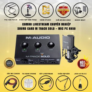 Combo Soundcard M-Audio M-TRACK SOLO và Micro Takstar PC-K850