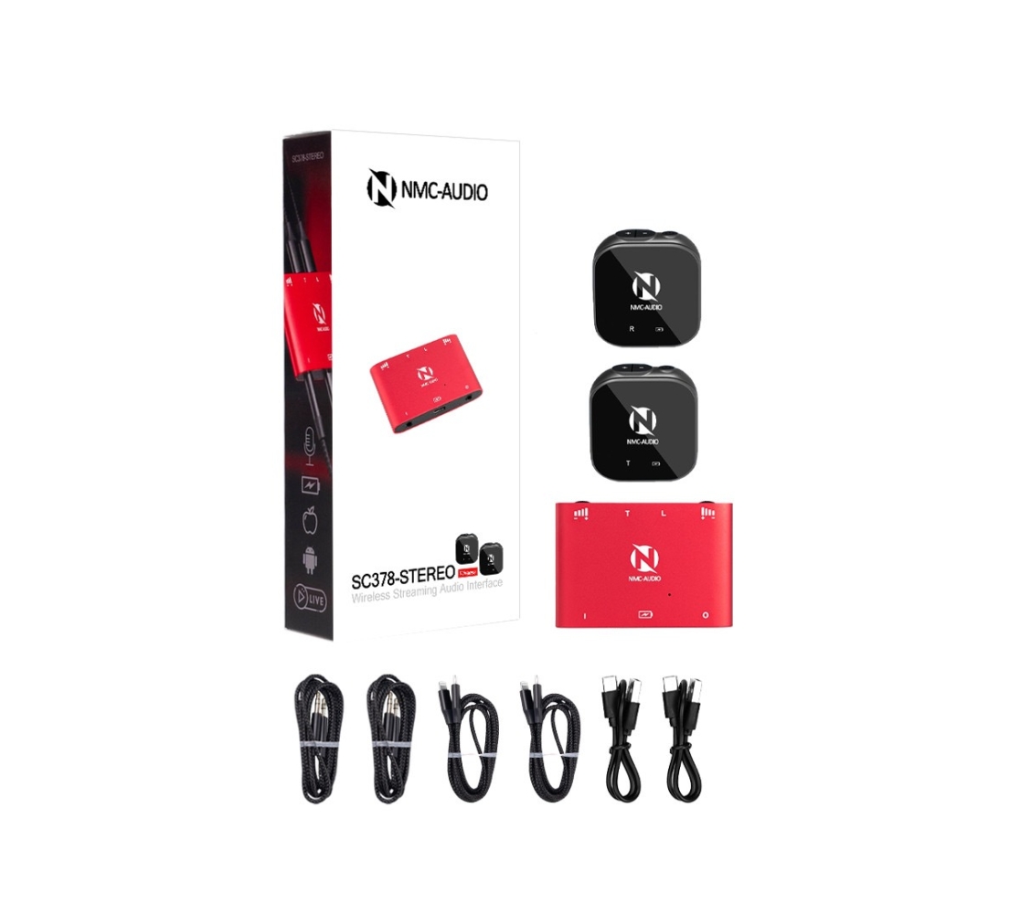 BOX LIVE STEREO NMC SC378 WIRELESS (Bản Không Dây) Giúp Thu Âm Livestream Xa Trên 30 mét Căng Đét