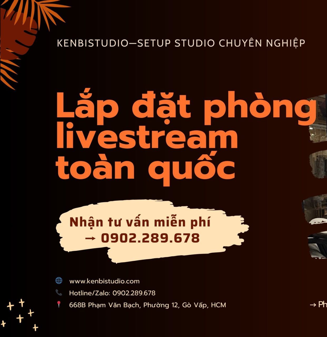 Dịch vụ setup livestream chuyên nghiệp Kenbi Studio